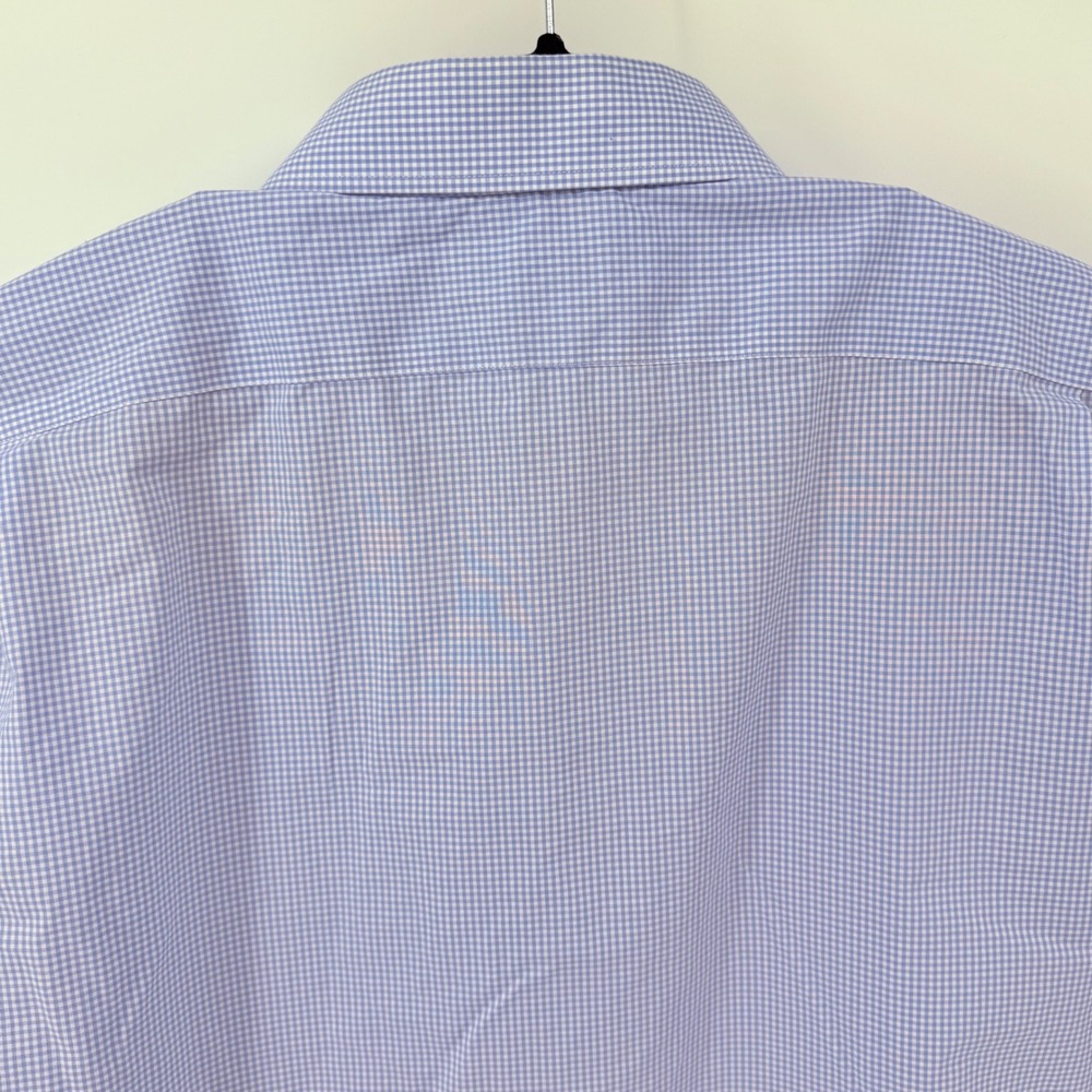 Lauren Ralph Lauren Mens Dress Shirt 18 36/37 Purple Gingham Classic Fit Stretch - Picture 10 of 15